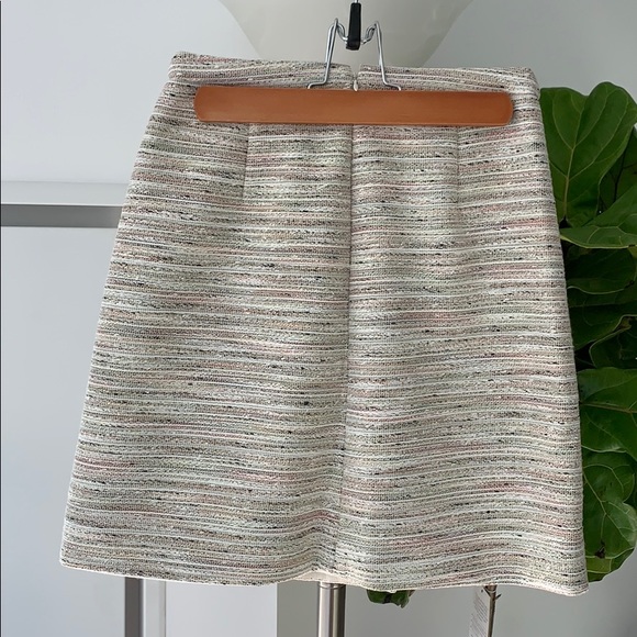 J Crew Tweed Front Pleat Skirt - Picture 3 of 3